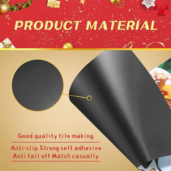 9 Pieces Christmas Tree Snowman Refrigerator Magnets Decorations Set Xmas Magnet - Picture 4 of 7